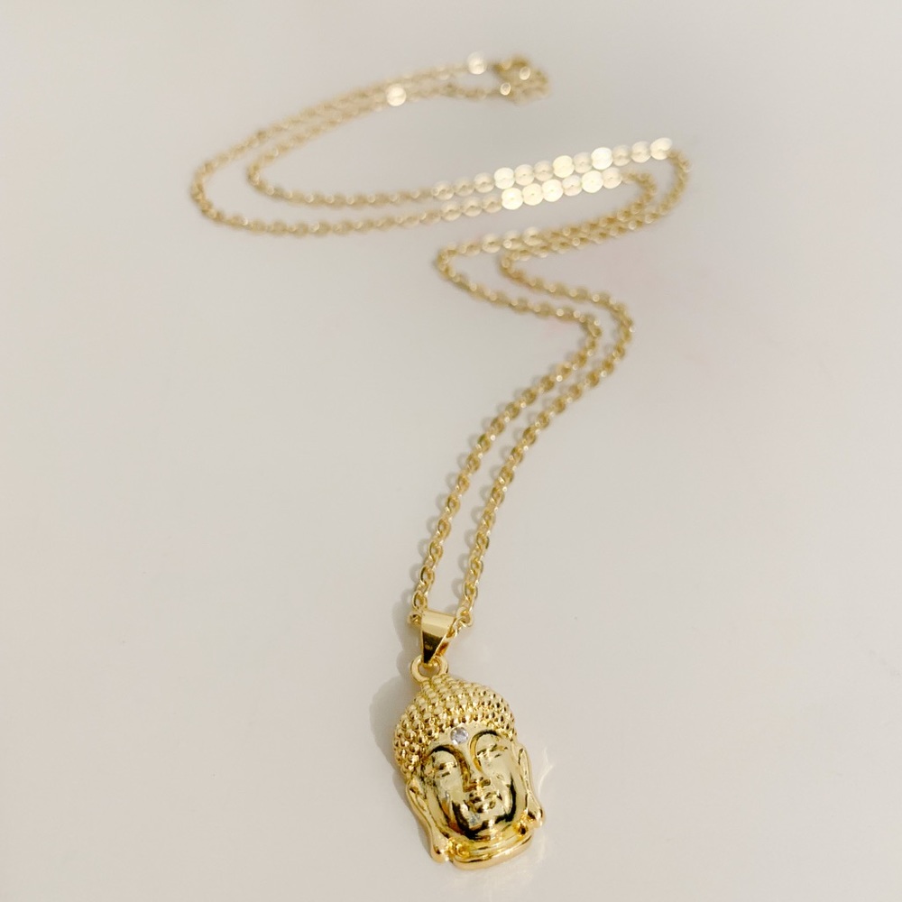 Buddha Head Necklace | 14k Gold Filled - Picture 4 of 10